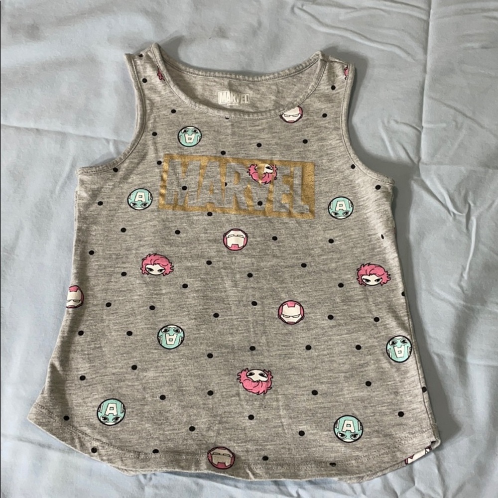 3/$10 Marvel Kawaii Gray Tank Top